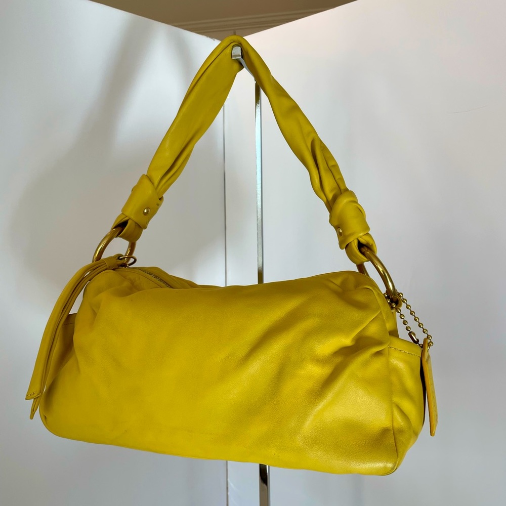 Coach Chartreuse Handbag EUC